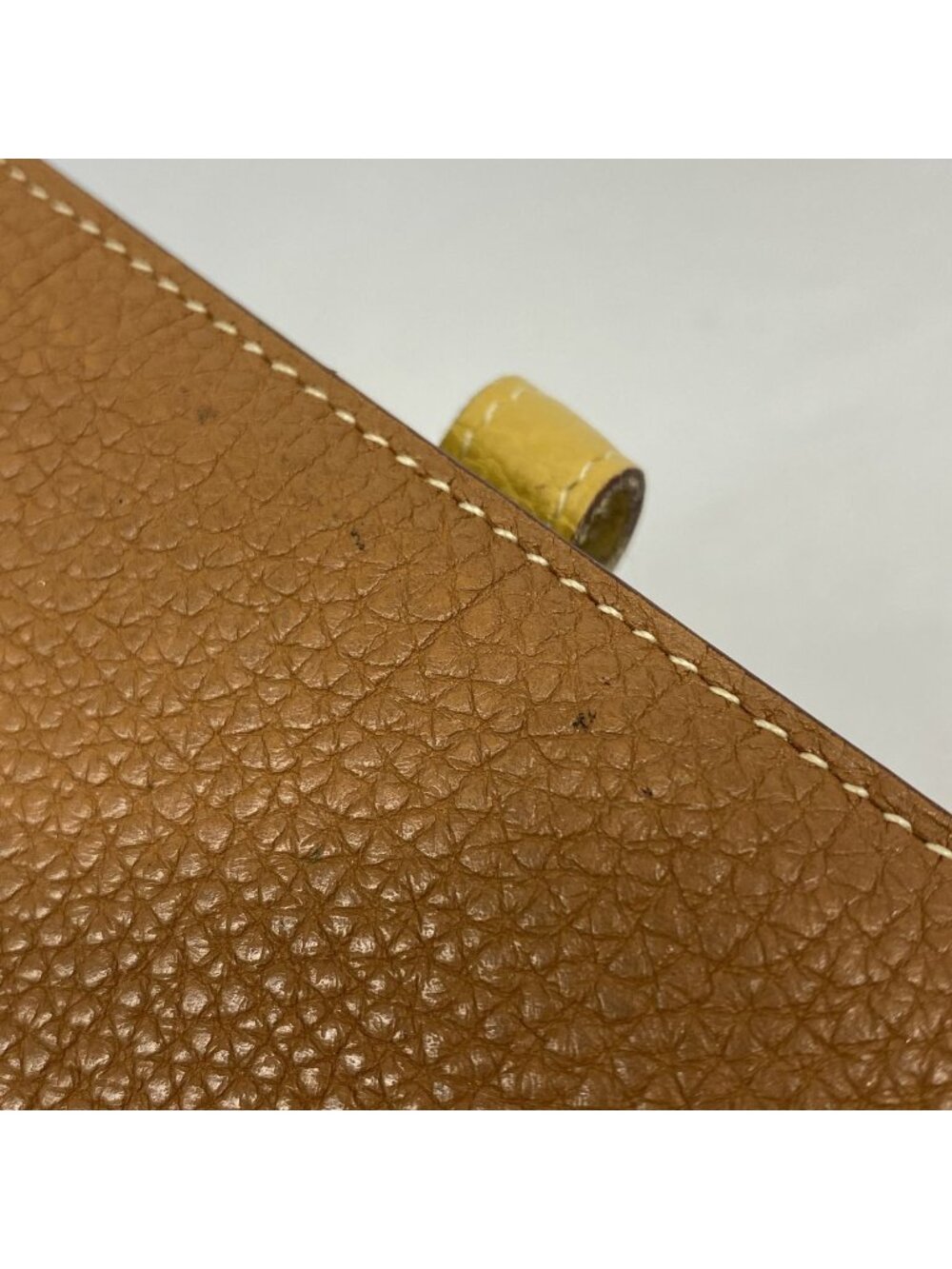 Hermes Coin Purse Dogon Compact Bicolor Togo Gold Curry Silver - Picture 7 of 8